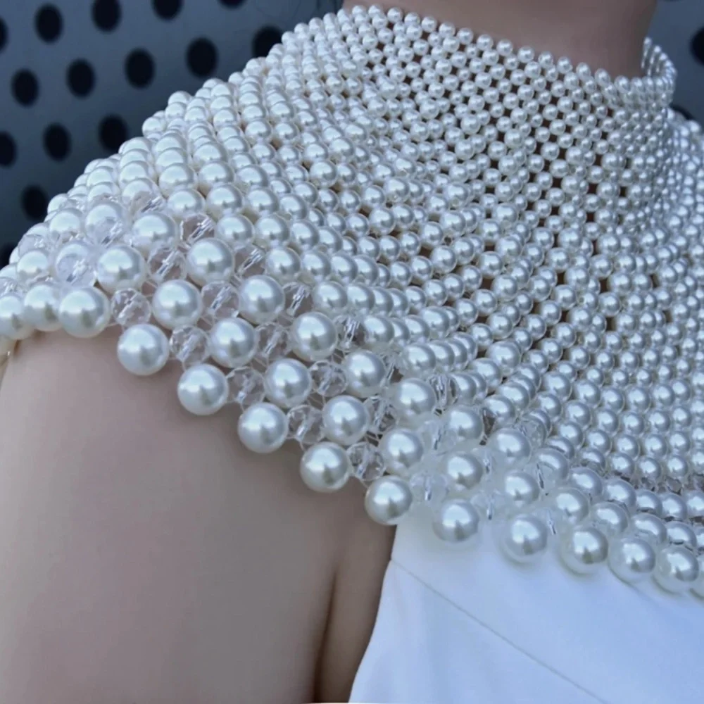 Handmade Pearl Statement Collar - Picture 6 of 10